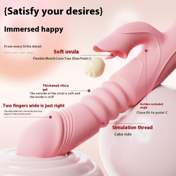 Heated & Telescoping Vibrator: Dual Action for Ultimate Pleasure & Stimulation - Image 4