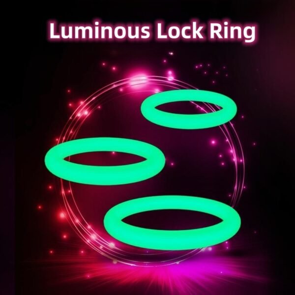 Soft Silicone, Firm Control – Luminous Penis Ring for Long-Lasting Fun