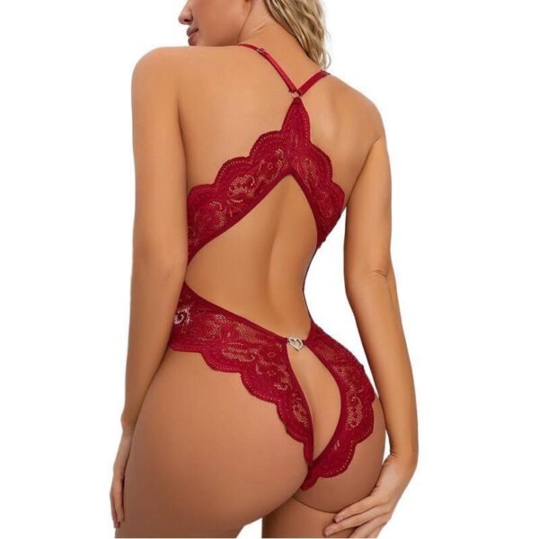 Sexy Open-Crotch Lace Lingerie – Plus Size, Backless & Tempting - Image 3