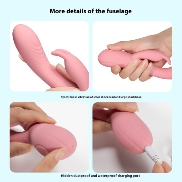 Body-Safe Silicone Vibrator – Dual Stimulation, 10 Modes & USB Charging - Image 5