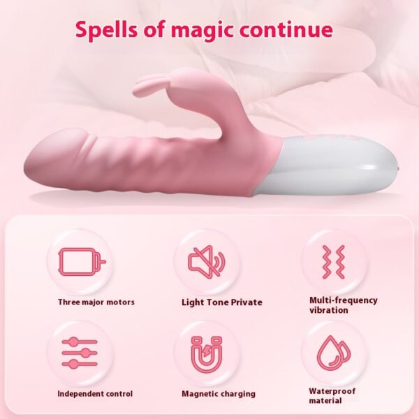 3-Speed Thrusting & Dual-Vibration Wand – Soft Silicone, Ultimate Pleasure - Image 2